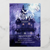 ゴシックミステリー ハロウィンパーティー ホイル招待状 箔招待状 (正面)
