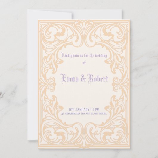 ゴシックミニマル結婚式招待状 招待状 (正面)