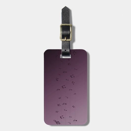 ゴシックミュージカルノート荷札 ラゲッジタグ (正面縦)