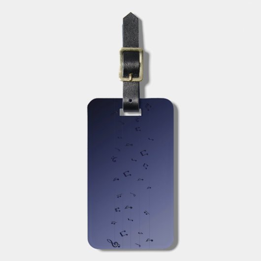 ゴシックミュージカルノート荷札 ラゲッジタグ (正面縦)