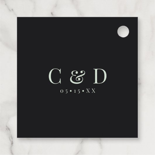 ゴシックミントグリーンフローラスパイダーウェブ フェイバータグ (裏面)