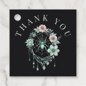 ゴシックミントグリーンフローラスパイダーウェブ フェイバータグ (正面)