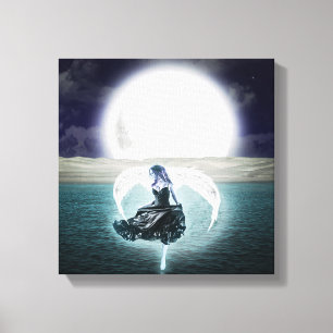 ゴシックムーンエンジェルキャンバスアート キャンバスプリント