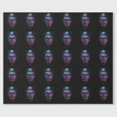 ゴシックムーンスカルゴシックウィッカクレセントルナモス ラッピングペーパー (フラット)