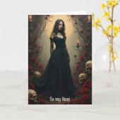 ゴシックムーン叔母誕生日 カード (黄色い花)