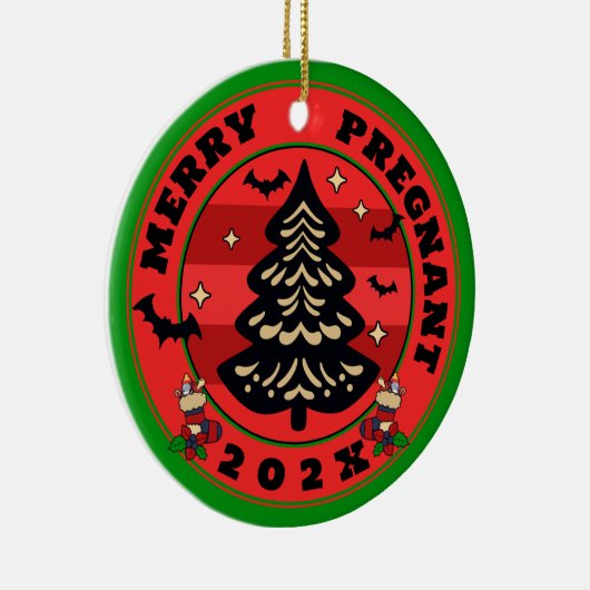 ゴシックメリーと妊娠中のクリスマス セラミックオーナメント (右)