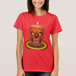 ゴシックメルトスカルキャンドルウィメンズTシャツ - Spoo Tシャツ