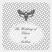 ゴシックモススカル結婚ズ – ダークエレガント スクエアシール (正面)