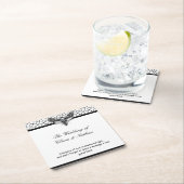 ゴシックモススカル結婚ズ – ダークエレガント スクエアペーパーコースター (インサイチュ)