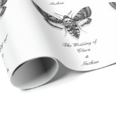 ゴシックモススカル結婚ズ – ダークエレガント ラッピングペーパー (ロールコーナー)