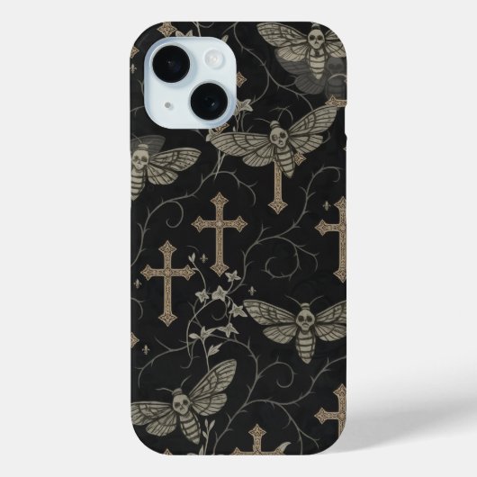 ゴシックモス＆クロスダマスクフォンケース Case-Mate iPhoneケース (裏面)