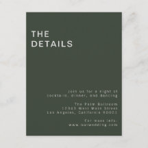 ゴシックモダングリーンエンクロージャカード