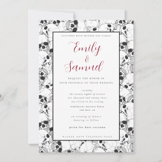 ゴシックモダン結婚式招待状 招待状 (正面)