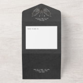 ゴシックモムーディブラック&ホワイトNo Dinner オールインワン招待状 (外側)