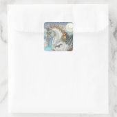 ゴシックユニコーン，ハロウィーン馬ステッカーSqu スクエアシール (バッグ)