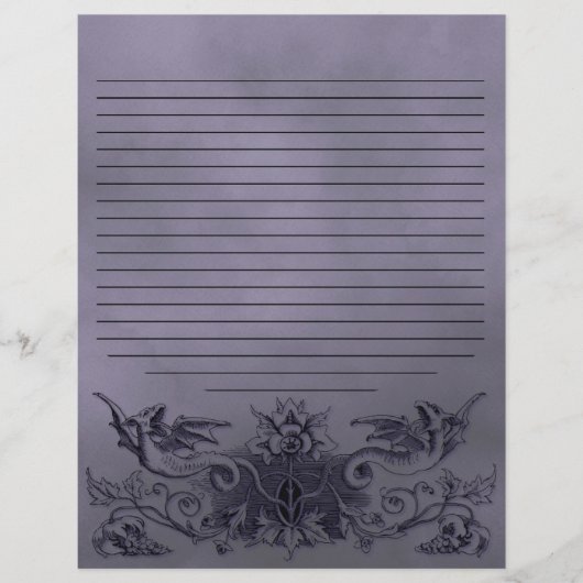 ゴシックライトパープルドラゴン錬金術スペルページ (正面)