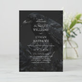 ゴシックラエレガントーベン&バラブラックハンドスティング 招待状 (スタンド正面)