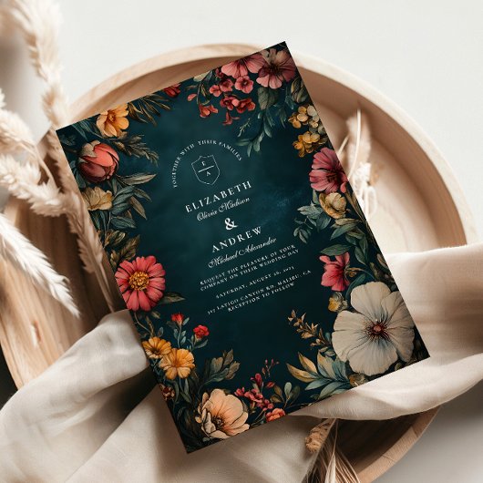 ゴシックラグジュアリーウェディング 招待状