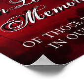 ゴシックラグジュアリー | 黒と濃い赤 愛する人の記憶に ポスター (角)