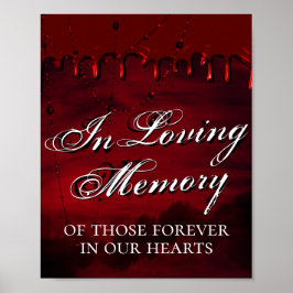 ゴシックラグジュアリー | 黒と濃い赤 愛する人の記憶に ポスター