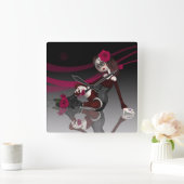 ゴシックラグドール時計 スクエア壁時計 (ホーム)