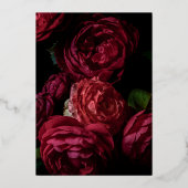 ゴシックラシッククエレガントブルゴーニュ金ゴールド保存日 箔招待状 (裏面)