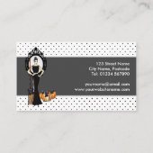 ゴシックラシッククエレガントロング黒ドレスファッション 名刺 (裏面)