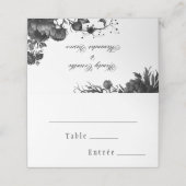 ゴシックラシッククホワイトメニュー選択折り曲げ座席表 プレイスカード (外部開封)