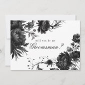 ゴシックラシックク白グロムスマン提案書カード 招待状 (正面)