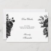 ゴシックラシックク白グロムスマン提案書カード 招待状 (裏面)