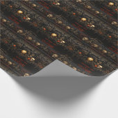 ゴシックラッピング紙とスカルとバラゴシック ラッピングペーパー (角)