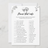 ゴシックラブネームザケーキブライダルシャワーゲームカード 招待状 (正面)