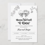 ゴシックラブ ハロウィン カップル シャワー 招待状 (正面)