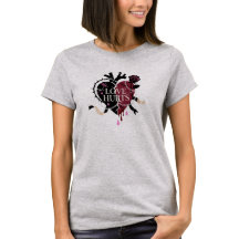 ゴシックラブ・ハーツ・ブロークンハートTシャツ