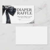 ゴシックリトルブベビーシャワーおむつラッフル エンクロージャーカード (正面/裏面)