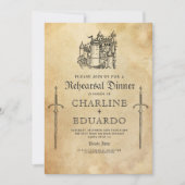 ゴシックリハーサルディナーブラックシルバー 招待状 (正面)