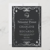 ゴシックリハーサルディナーブラックシルバー 招待状 (正面)