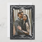 ゴシックリハーサルディナーブラックシルバー 招待状 (裏面)