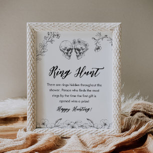 ゴシックリングや輪狩りブライダルシャワーゲームサイン ポスター