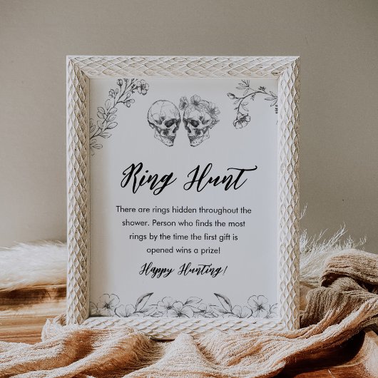 ゴシックリングや輪狩りブライダルシャワーゲームサイン ポスター