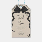 ゴシックリ不気味トルブベビーシャワーメッセージカード ギフトタグ (正面)