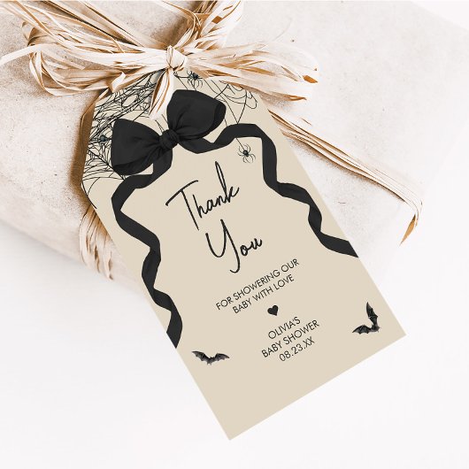 ゴシックリ不気味トルブベビーシャワーメッセージカード ギフトタグ