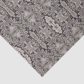 ゴシックルネサンス華美銀の灰色の部族のパターン 薄葉紙 (詳細)