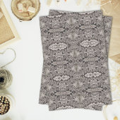 ゴシックルネサンス華美銀の灰色の部族のパターン 薄葉紙