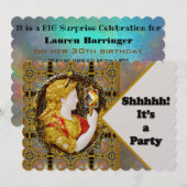 ゴシックルネサンス オールドワールド サプライズパーティー 招待状 (正面/裏面)