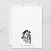 ゴシックレイベンスカルハロウィーン招待状 招待状 (裏面)