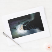 ゴシックレイヴンの森の女性ブラック 長方形シール (封筒)