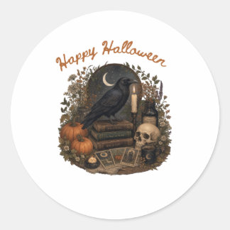 ゴシックレイヴンウィッチハロウィンコテージコア ラウンドシール