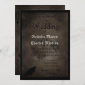 ゴシックレイヴン&ムーン結婚式招待状 招待状 (正面/裏面)