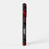 ゴシックレッドキクダークフラワー iPhoneケース (右側面)